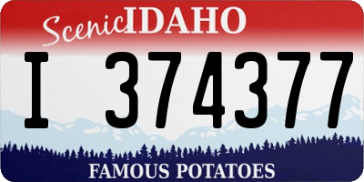 ID license plate I374377