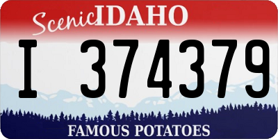 ID license plate I374379