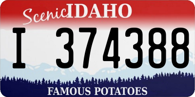 ID license plate I374388
