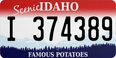 ID license plate I374389