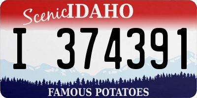 ID license plate I374391