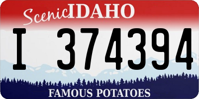 ID license plate I374394