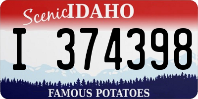 ID license plate I374398