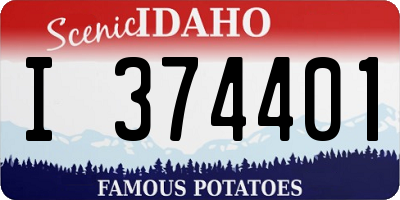 ID license plate I374401