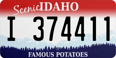 ID license plate I374411
