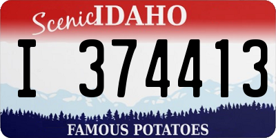 ID license plate I374413