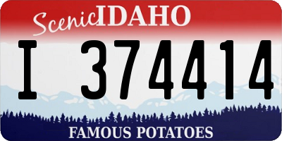 ID license plate I374414
