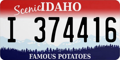ID license plate I374416