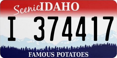 ID license plate I374417