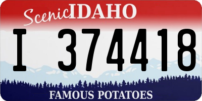 ID license plate I374418