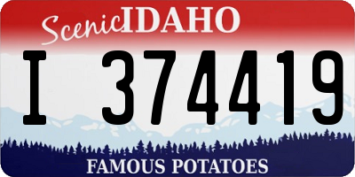 ID license plate I374419