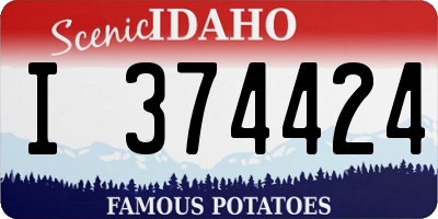 ID license plate I374424