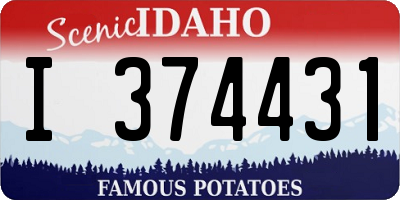ID license plate I374431