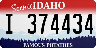 ID license plate I374434