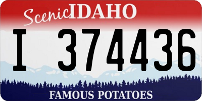 ID license plate I374436