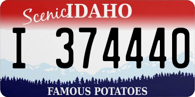 ID license plate I374440