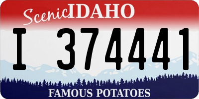 ID license plate I374441