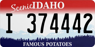 ID license plate I374442