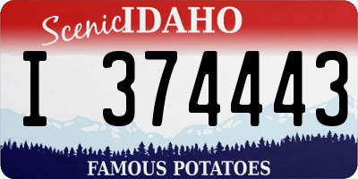 ID license plate I374443