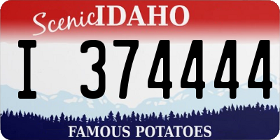 ID license plate I374444