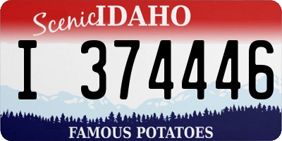 ID license plate I374446