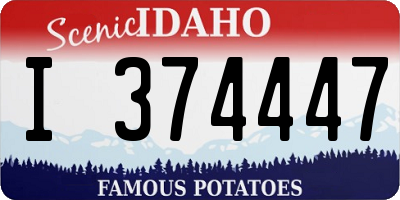ID license plate I374447