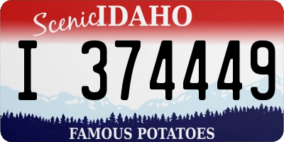 ID license plate I374449