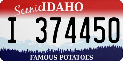 ID license plate I374450