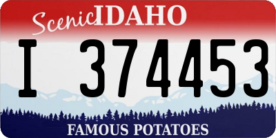 ID license plate I374453