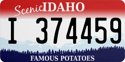 ID license plate I374459