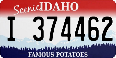 ID license plate I374462