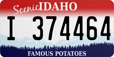 ID license plate I374464