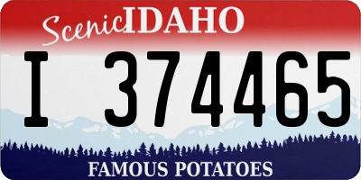 ID license plate I374465