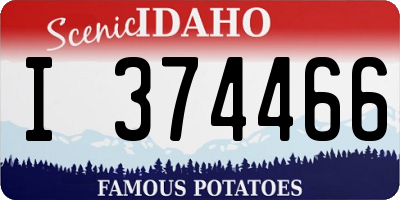 ID license plate I374466