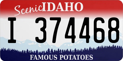 ID license plate I374468