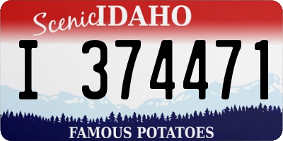 ID license plate I374471