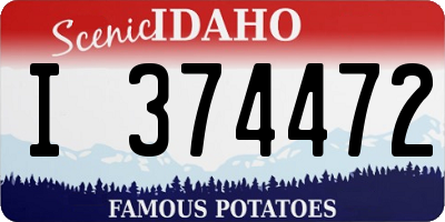 ID license plate I374472