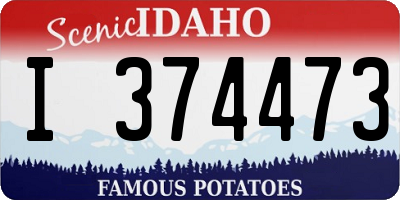 ID license plate I374473