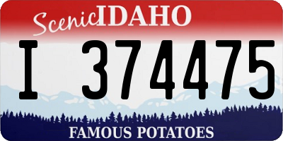ID license plate I374475