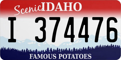 ID license plate I374476