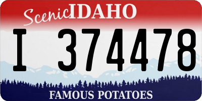 ID license plate I374478