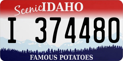 ID license plate I374480