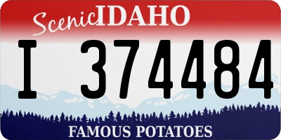 ID license plate I374484