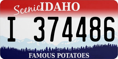 ID license plate I374486