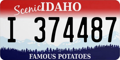 ID license plate I374487