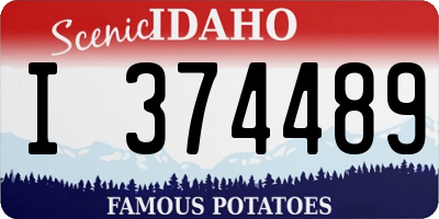 ID license plate I374489