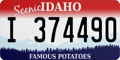 ID license plate I374490