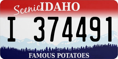 ID license plate I374491