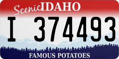 ID license plate I374493