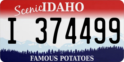 ID license plate I374499